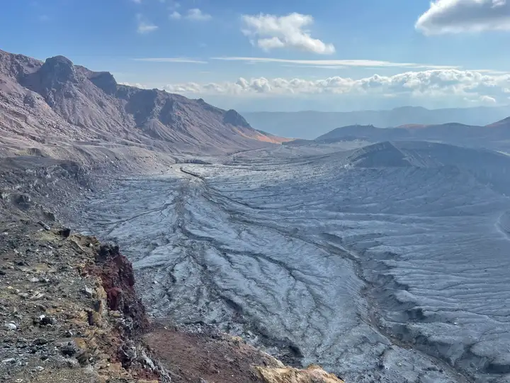 View of Sunasenri Plain southeast of Aso Nakadake Crater