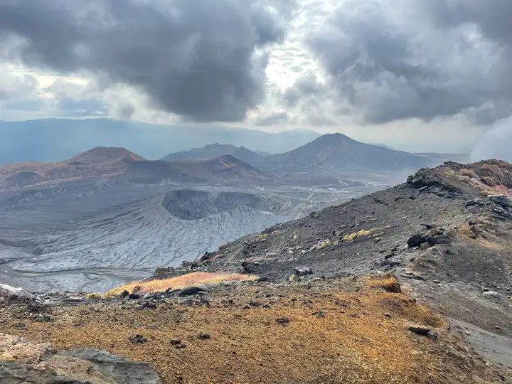 View of Aso Nakadake Crater