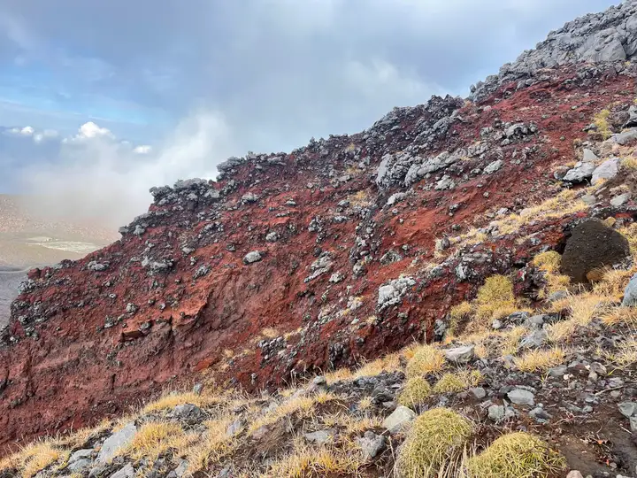 View along Aso area hiking trails, near Nakadake and Takadake peaks