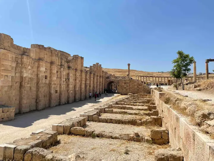 Ancient market store plots in Jerash