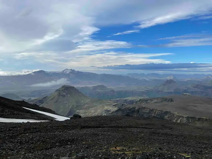 View on Fimmvörðuháls Trail