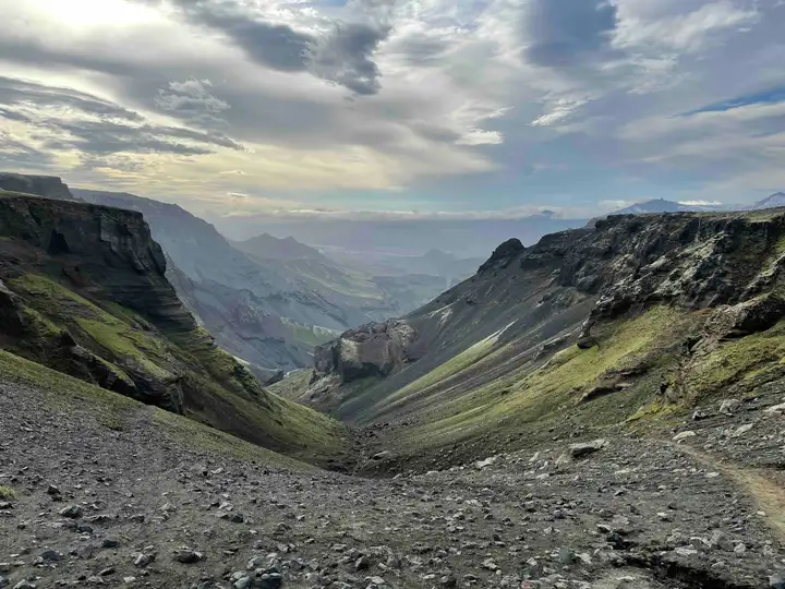 View on Fimmvörðuháls Trail