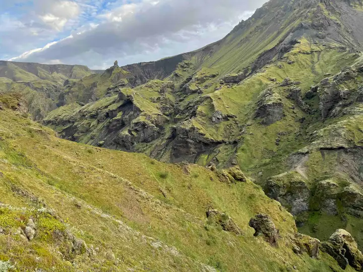 View on Fimmvörðuháls Trail